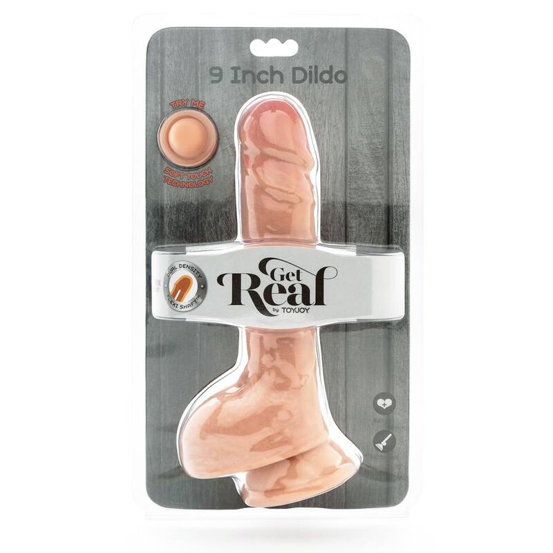 GET REAL - DILDO A DOPPIA DENSIT 25,5 CM PALLE DI PELLE - GET REAL | Lingerie Harness Boutique