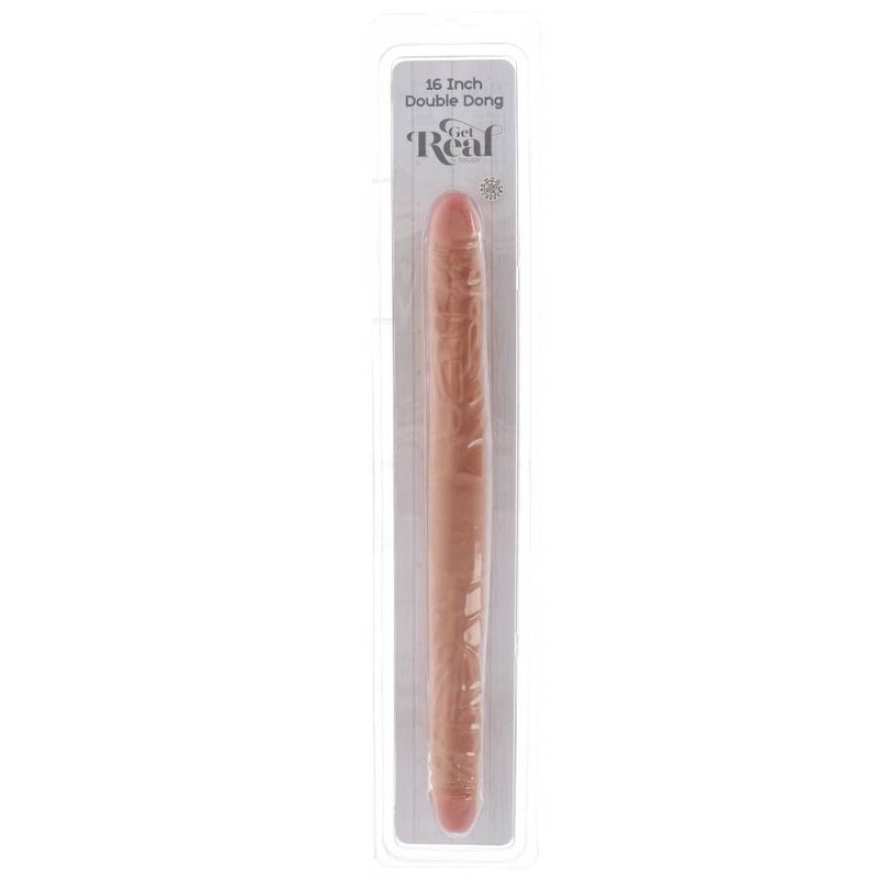 GET REAL - DOPPIO DONG 40 CM PELLE - GET REAL | Lingerie Harness Boutique