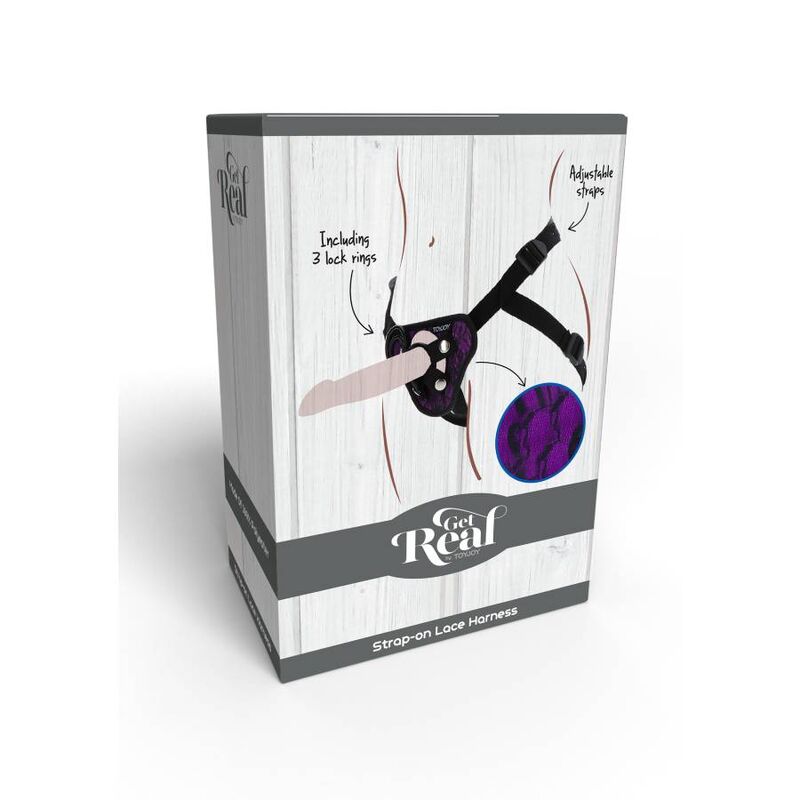 GET REAL - IMBRAGATURA IN PIZZO CON CINTURINO VIOLA - GET REAL | Lingerie Harness Boutique