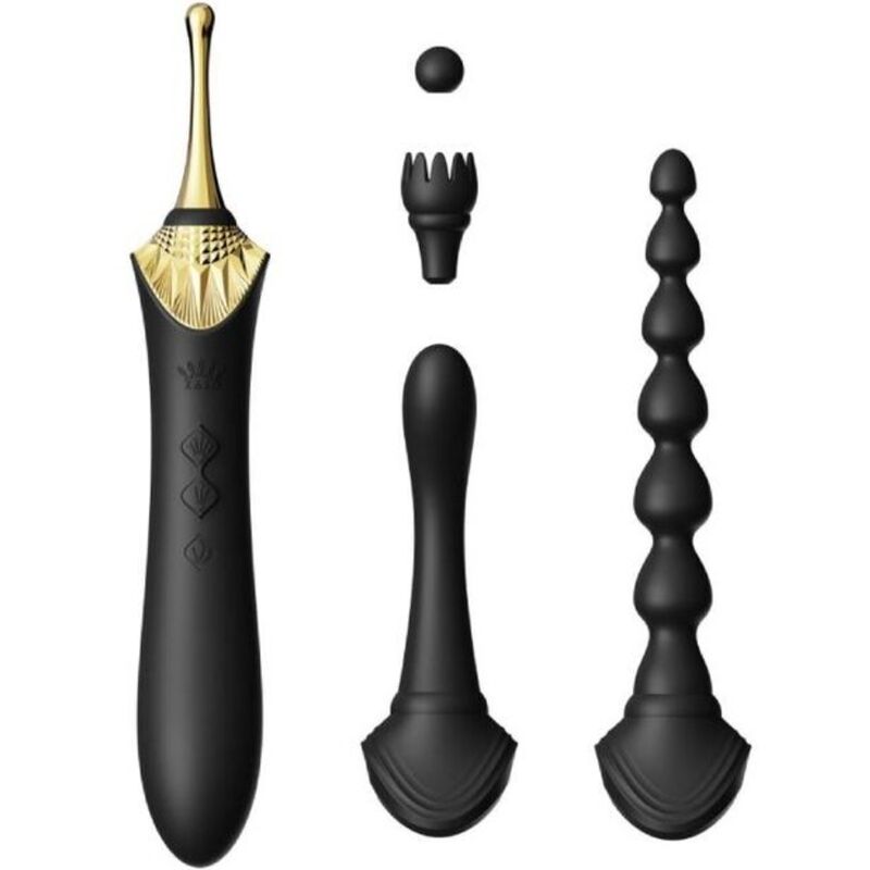 ZALO - BESS 2 CLITORAL MASSAGER BLACK - ZALO | Lingerie Harness Boutique