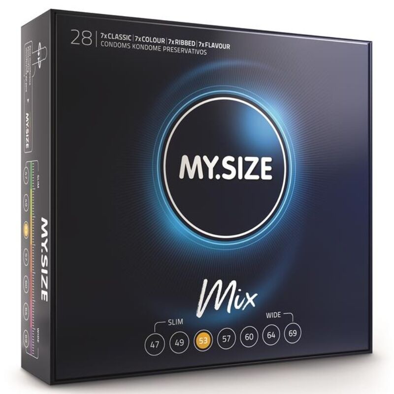 MY SIZE - MIX PRESERVATIVI 53 MM 28 UNIT - MY SIZE MIX | Lingerie Harness Boutique