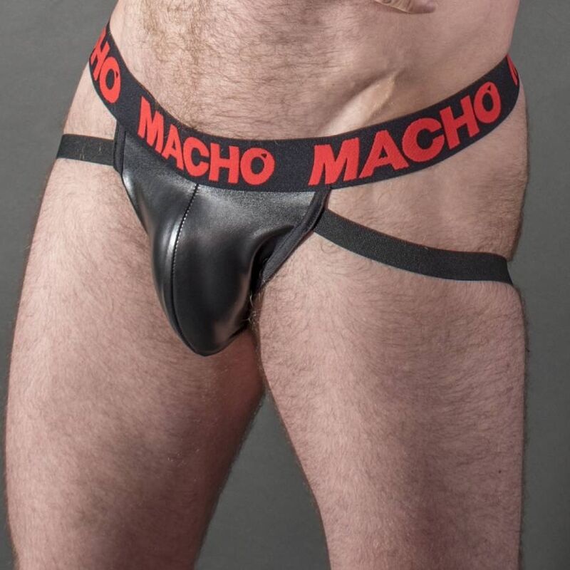 MACHO - MX25RC JOCK ROSSO PELLE XL - MACHO UNDERWEAR | Lingerie Harness Boutique
