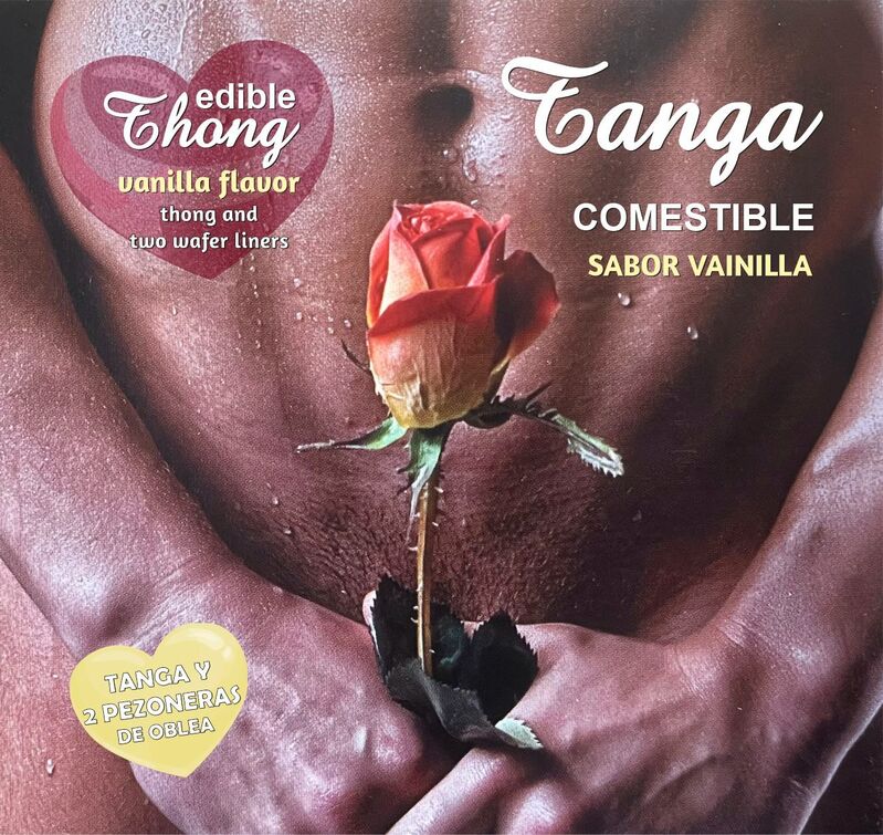 HOTFLOWERS - PERIZOMA UOMO + 2 CAPPEZZI IN WAFER VANIGLIA /es/pt/en/fr/it/ - HOTFLOWERS | Lingerie Harness Boutique