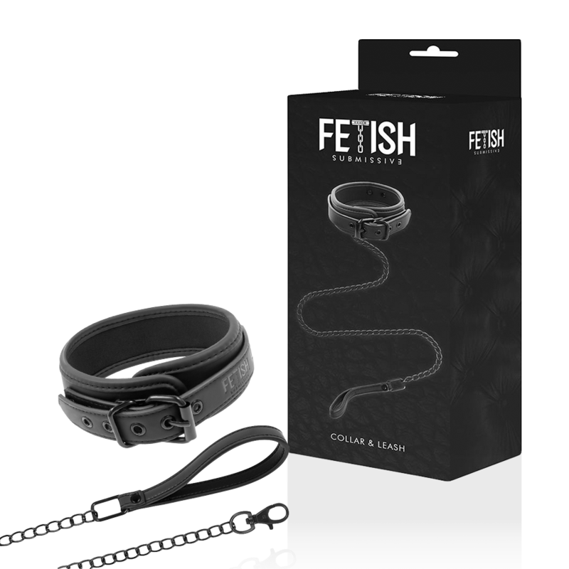 FETISH SUBMISSIVE - COLLANA A CATENA CON FODERA IN NOPRENE - FETISH SUBMISSIVE BONDAGE | Lingerie Harness Boutique
