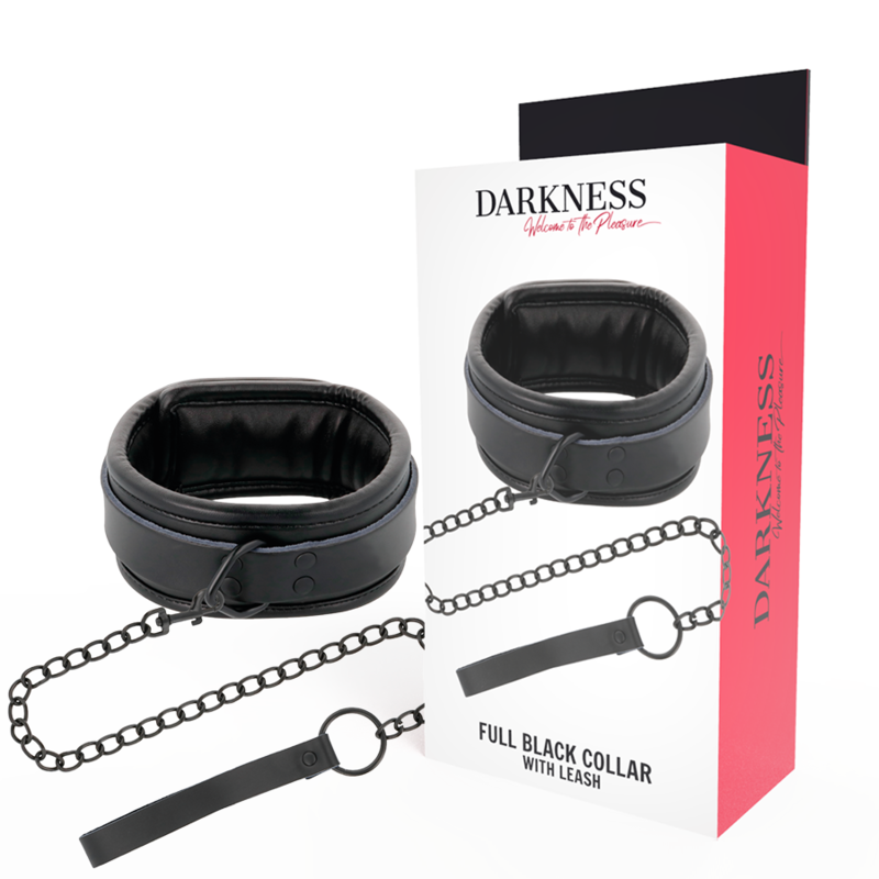 DARKNESS - COLLANA NERA CON CATENA - DARKNESS BONDAGE | Lingerie Harness Boutique