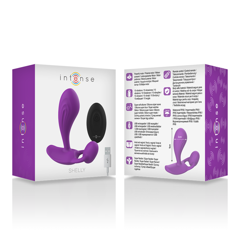 INTENSE - SHELLY PLUG ANAL REMOTE CONTROL VIOLA - INTENSE ANAL TOYS | Lingerie Harness Boutique