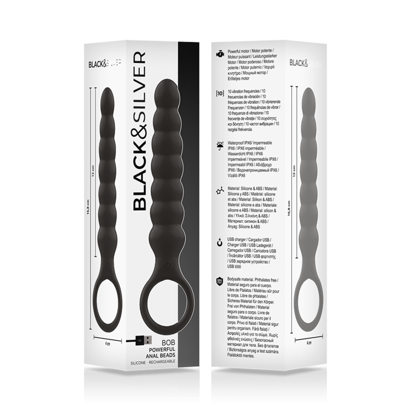 BLACK&SILVER - POTENTE DILATATORE ANALE IN SILICONE BOB - BLACK&SILVER | Lingerie Harness Boutique