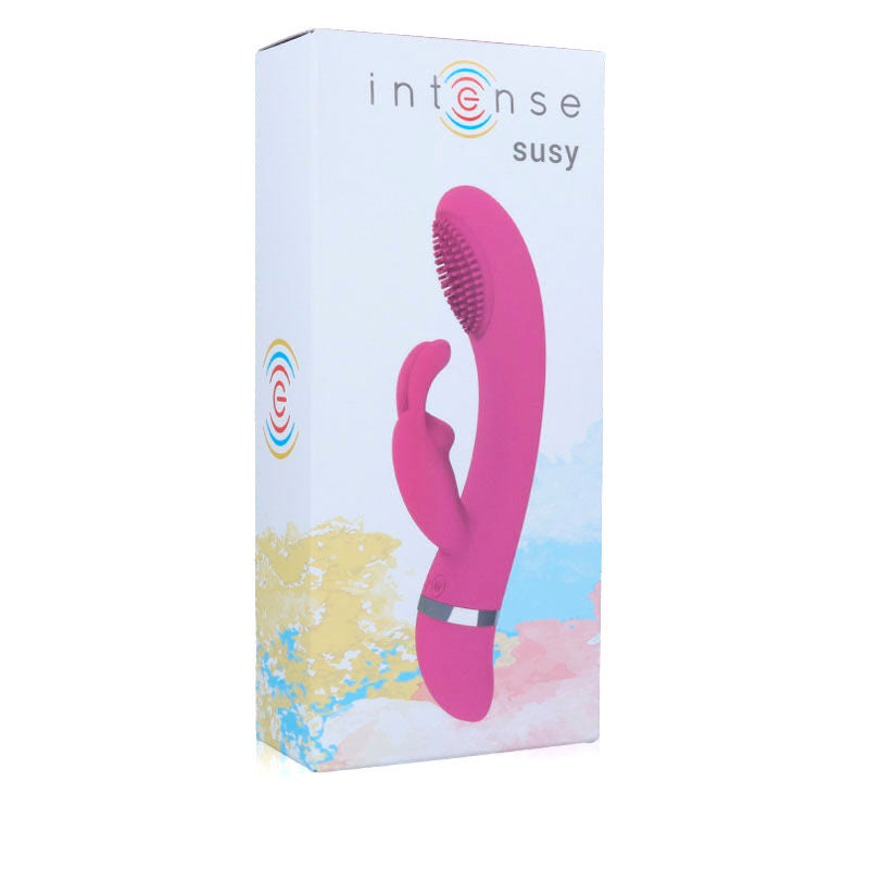 INTENSE - VIBRATORE OSCILLANTE SUSY IN SILICONE ROSA CONIGLIO - INTENSE COUPLES TOYS | Lingerie Harness Boutique