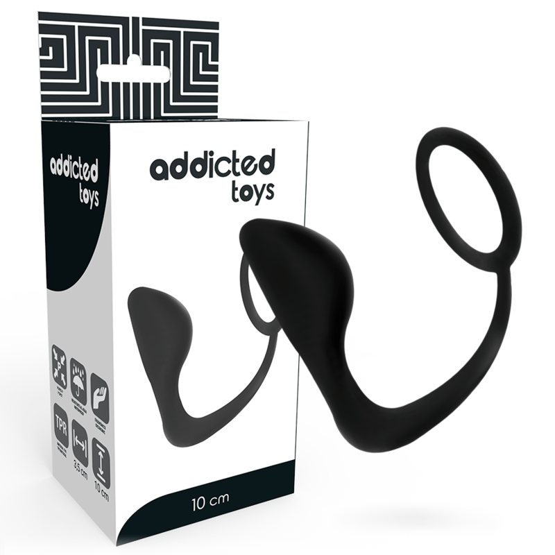 ADDICTED TOYS - PLUG ANALE CON ANELLO PENE NERO - ADDICTED TOYS | Lingerie Harness Boutique