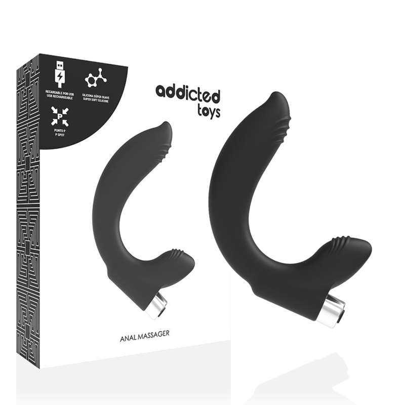 ADDICTED TOYS - VIBRATORE PROSTATICO RICARICABILE MODELLO 7 - NERO - ADDICTED TOYS | Lingerie Harness Boutique