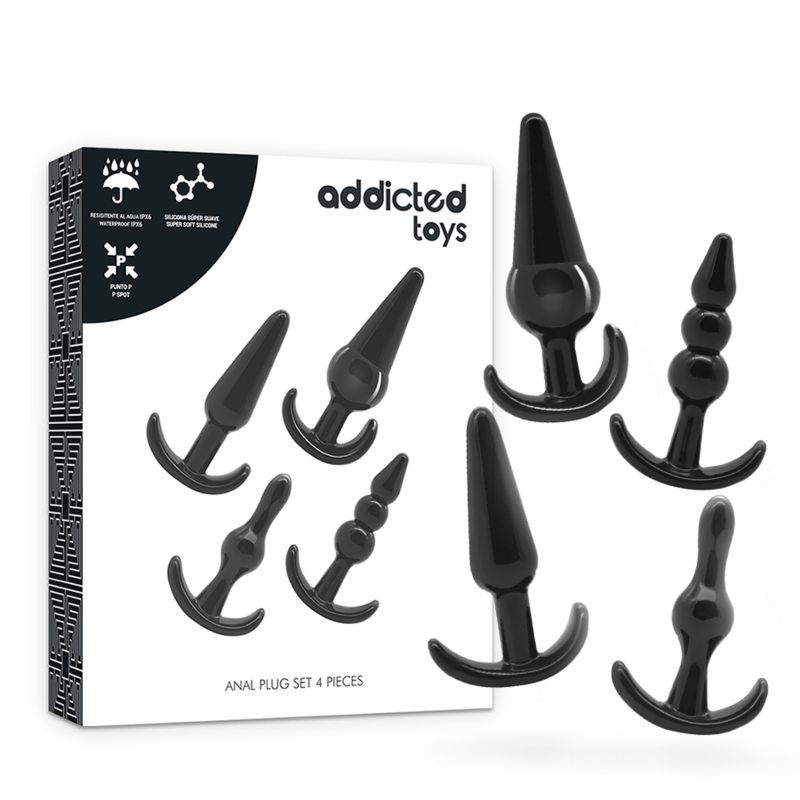ADDICTED TOYS - SET DI 4 TAPPI ANALI - ADDICTED TOYS | Lingerie Harness Boutique