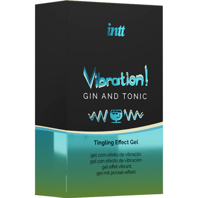 INTT - POTENTE GEL LIQUIDO VIBRATORE STIMOLANTE INTIMO GIN & TONICO 15ML - INTT UNISEX AROUSAL GEL | Lingerie Harness Boutique