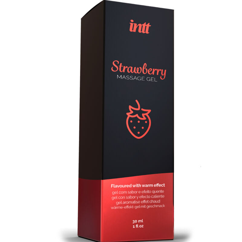INTT MASSAGE & ORAL SEX - GEL DA MASSAGGIO AL GUSTO DI FRAGOLA EFFETTO CALDO - INTT MASSAGE & ORAL SEX | Lingerie Harness Boutique