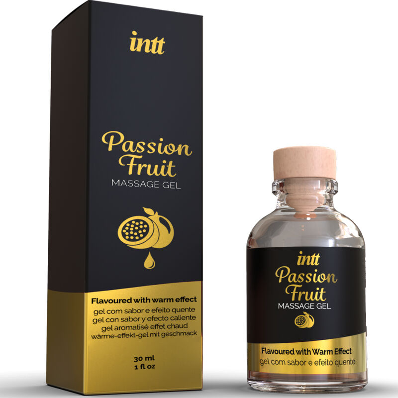 INTT MASSAGE & ORAL SEX - GEL DA MASSAGGIO AL GUSTO DI FRUTTO DELLA PASSIONE CON EFFETTO CALORE - INTT MASSAGE & ORAL SEX | Lingerie Harness Boutique