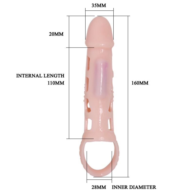 PRETTY LOVE - COPERTURA ESTENSORE DEL PENE HARRISON CON VIBRAZIONE E CINTURINO 13.5 CM - PRETTY LOVE MALE | Lingerie Harness Boutique