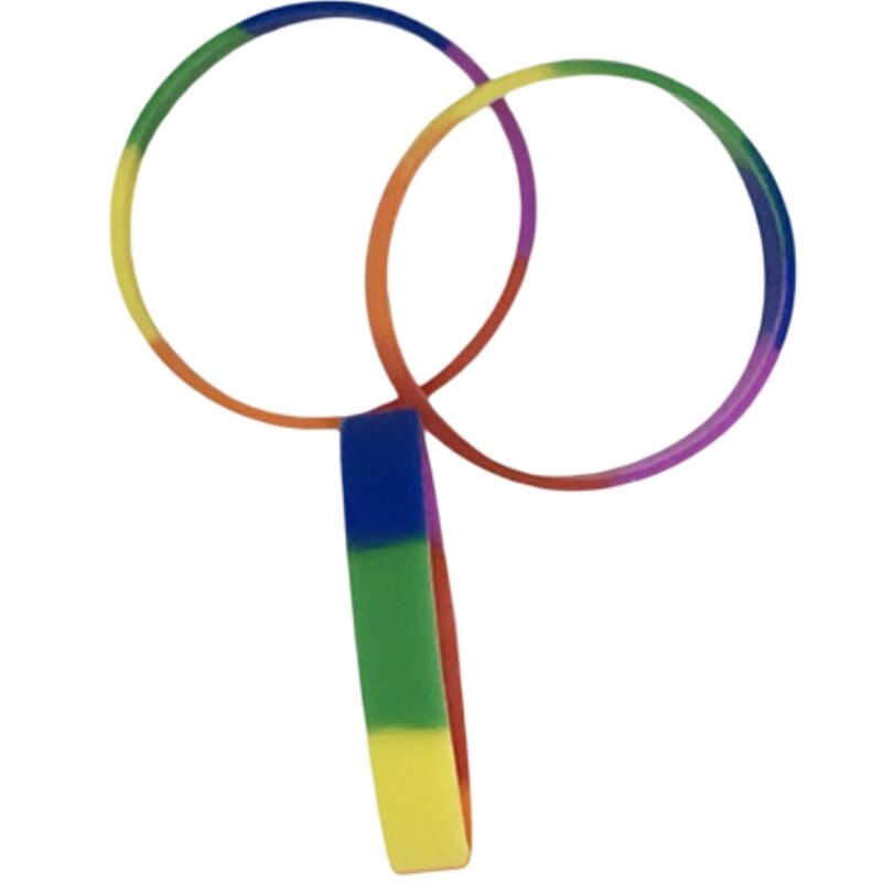 PRIDE - BRACCIALE IN SILICONE CON BANDIERA LGBT - PRIDE | Lingerie Harness Boutique