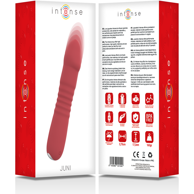 INTENSE - JUNI UP & DOWN 10 VIBRAZIONI ROSSE - INTENSE FUN | Lingerie Harness Boutique