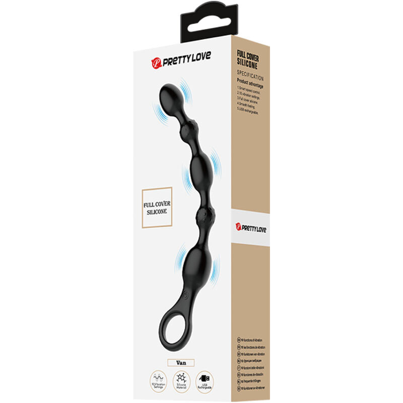 PRETTY LOVE - VAN ANAL BALLS 10 VIBRAZIONI IN SILICONE RICARICABILE - PRETTY LOVE | Lingerie Harness Boutique