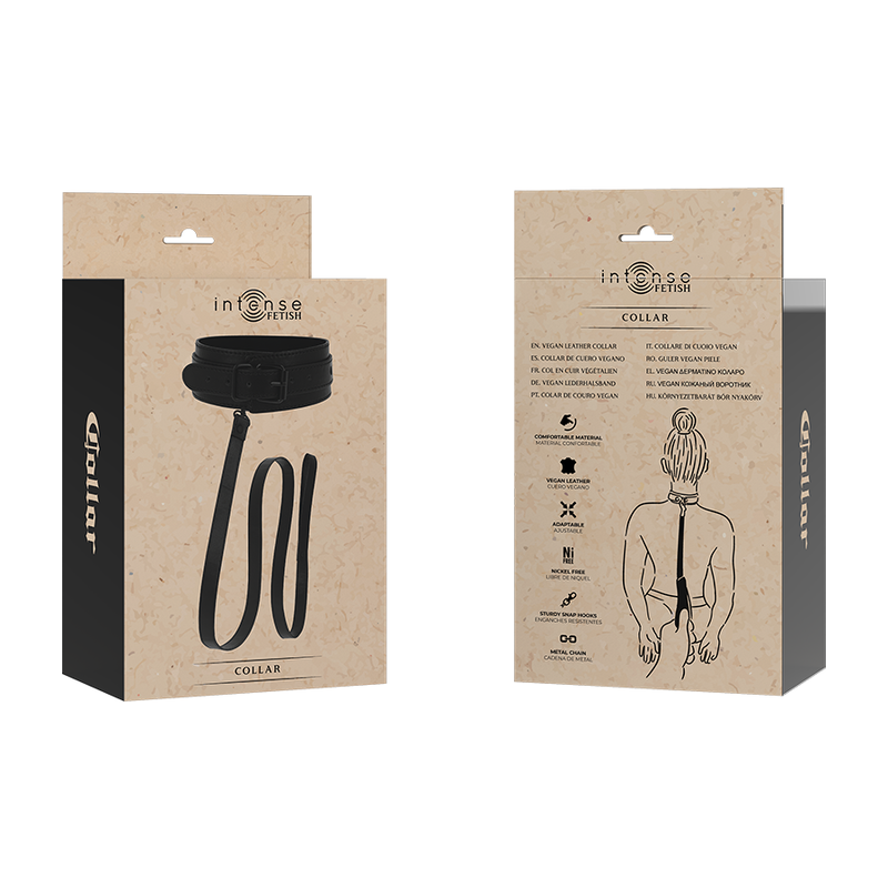 INTENSE - FETISH COLLARE IN PELLE VEGANA - INTENSE FETISH | Lingerie Harness Boutique