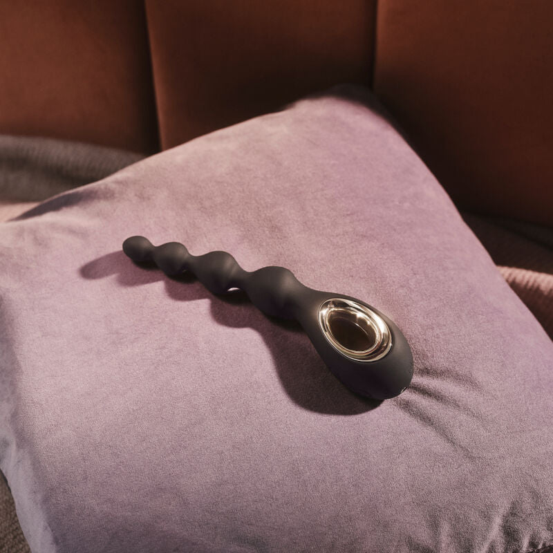 LELO - MASSAGGIATORE ANALE NERO CON PERLINE SORAYA - LELO | Lingerie Harness Boutique