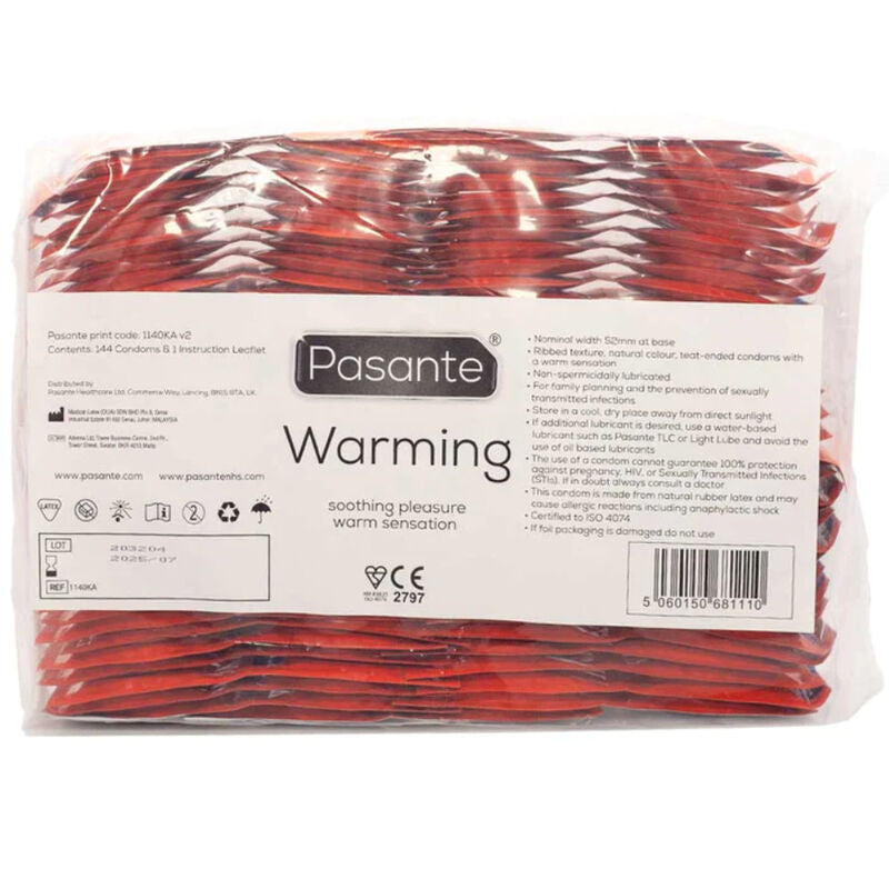 PASANTE - BUSTA PER PRESERVATIVI EFFETTO RISCALDANTE 144 UNIT - PASANTE | Lingerie Harness Boutique