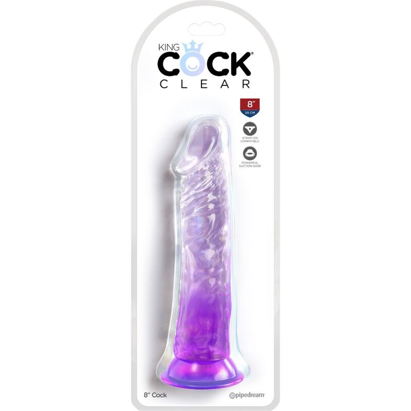 KING COCK - CLEAR PENE REALISTICO 19.7 CM VIOLA - KING COCK | Lingerie Harness Boutique