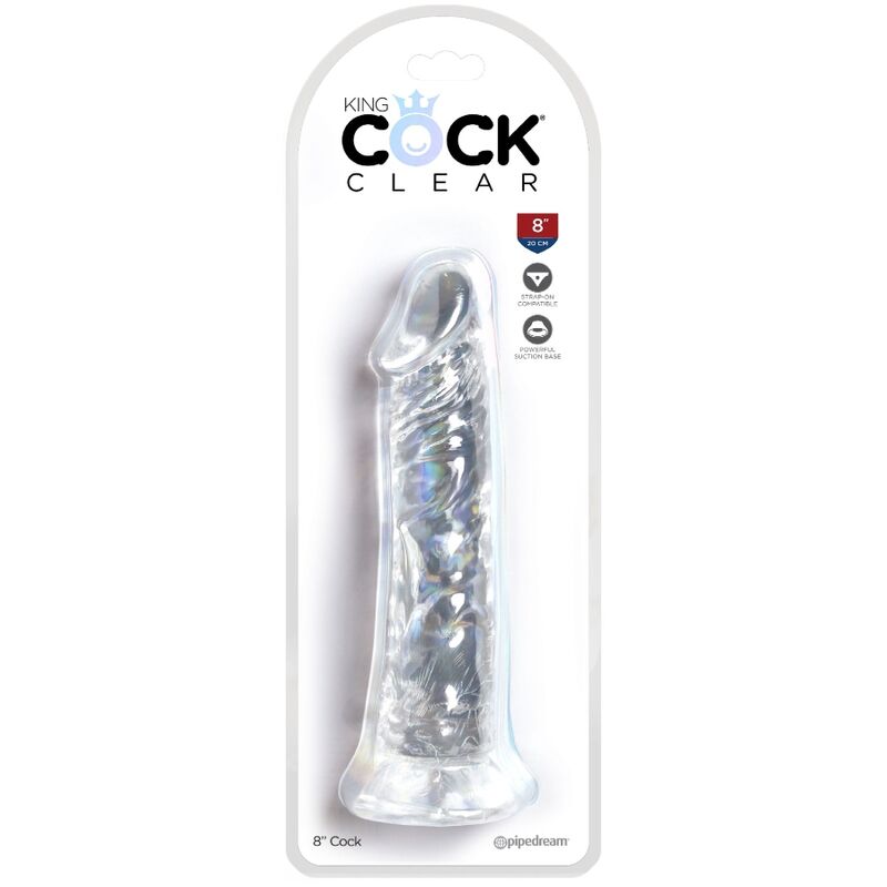KING COCK - PENE REALISTICO CHIARO 19.7 CM TRASPARENTE - KING COCK | Lingerie Harness Boutique