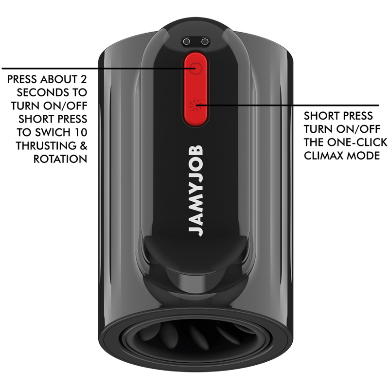 JAMYJOB - MASTURBATORE IN MODALIT TURBO CON SPINTA A VORTEX E ROTAZIONE A 360 - JAMYJOB | Lingerie Harness Boutique
