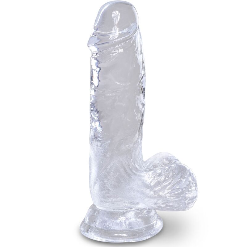 KING COCK - CLEAR PENE REALISTICO CON SFERE 10.1 CM TRASPARENTE - KING COCK | Lingerie Harness Boutique