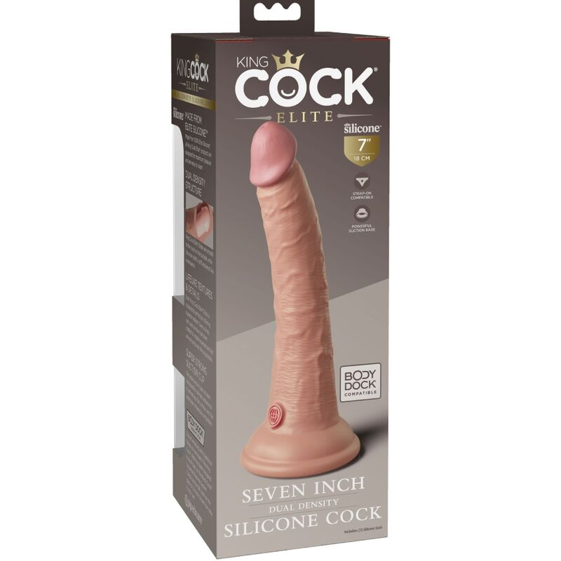 KING COCK - ELITE DILDO REALISTICO IN SILICONE 17.8 CM - KING COCK | Lingerie Harness Boutique