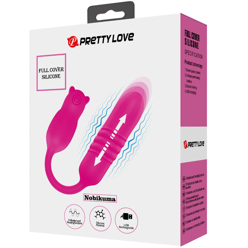 PRETTY LOVE - NOBIKUMA PROIETTORE VIBRANTE IN SILICONE ROSA - PRETTY LOVE FLIRTATION | Lingerie Harness Boutique
