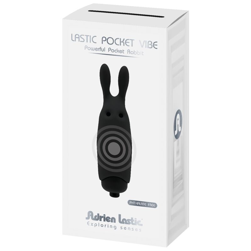 ADRIEN LASTIC - VIBRATORE CONIGLIO NERO TASCABILE IN LASTIC - ADRIEN LASTIC | Lingerie Harness Boutique