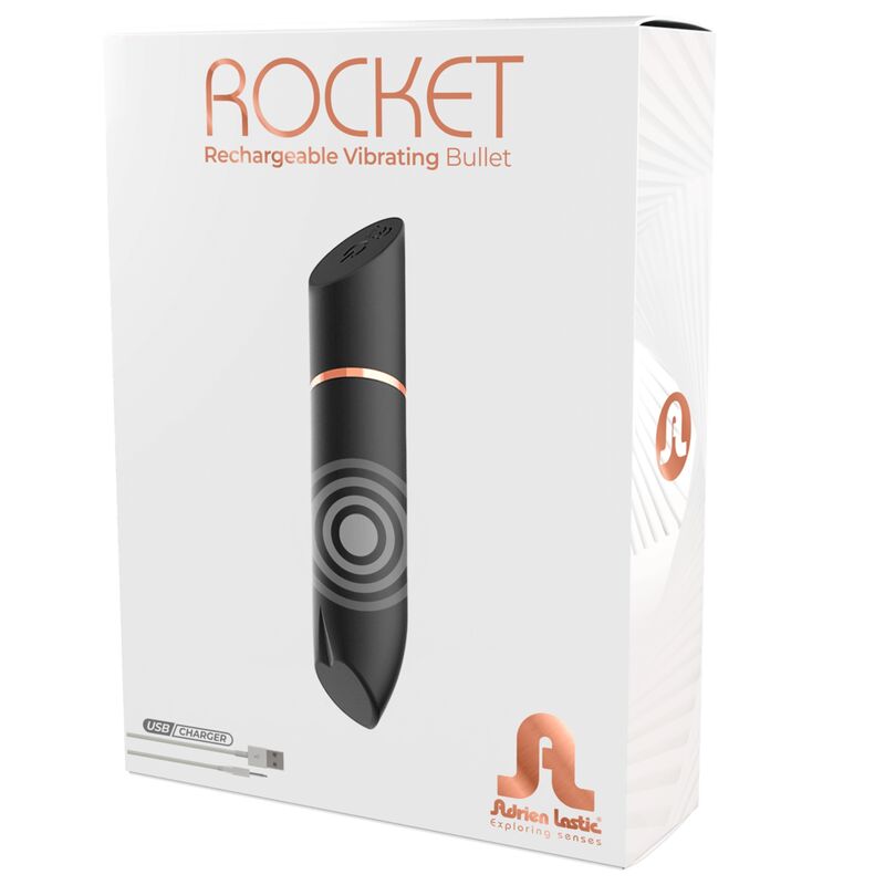 ADRIEN LASTIC - PROIETTILE RICARICABILE ROCKET NERO - ADRIEN LASTIC | Lingerie Harness Boutique