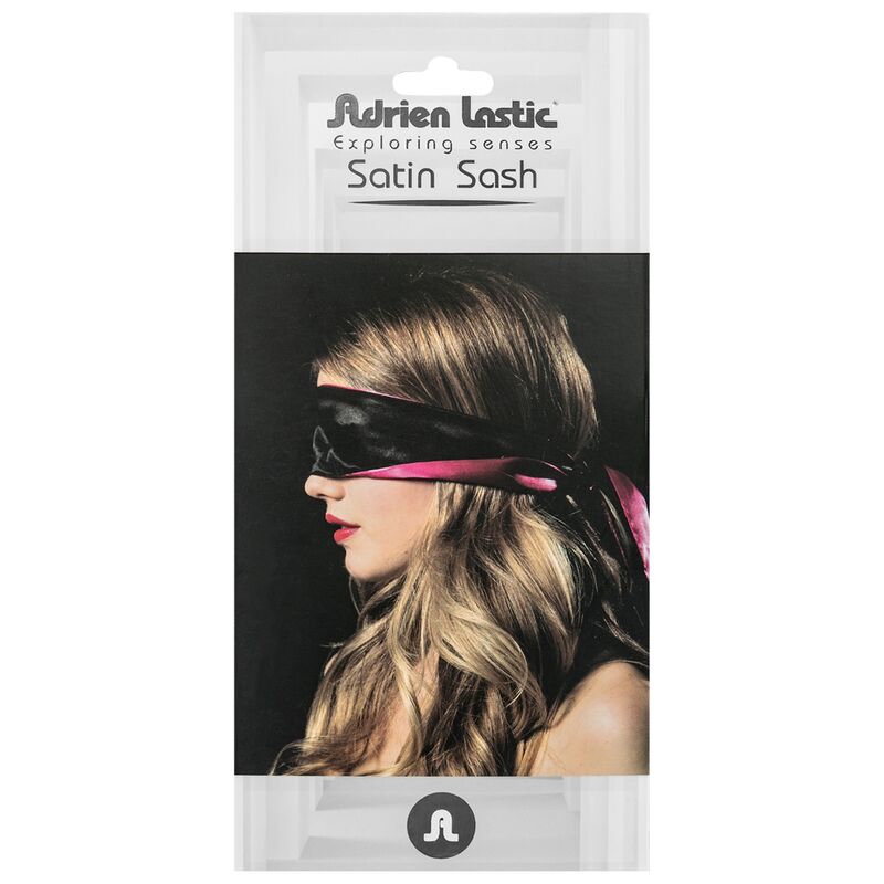 ADRIEN LASTIC - BENDA REVERSIBILE SATINATA ROSA/NERO - ADRIEN LASTIC | Lingerie Harness Boutique