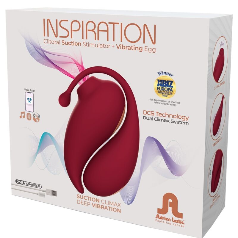 ADRIEN LASTIC - VENTOSA CLITORIDE ISPIRAZIONE + UOVO VIBRANTE ROSSO - APP GRATUITA - ADRIEN LASTIC | Lingerie Harness Boutique