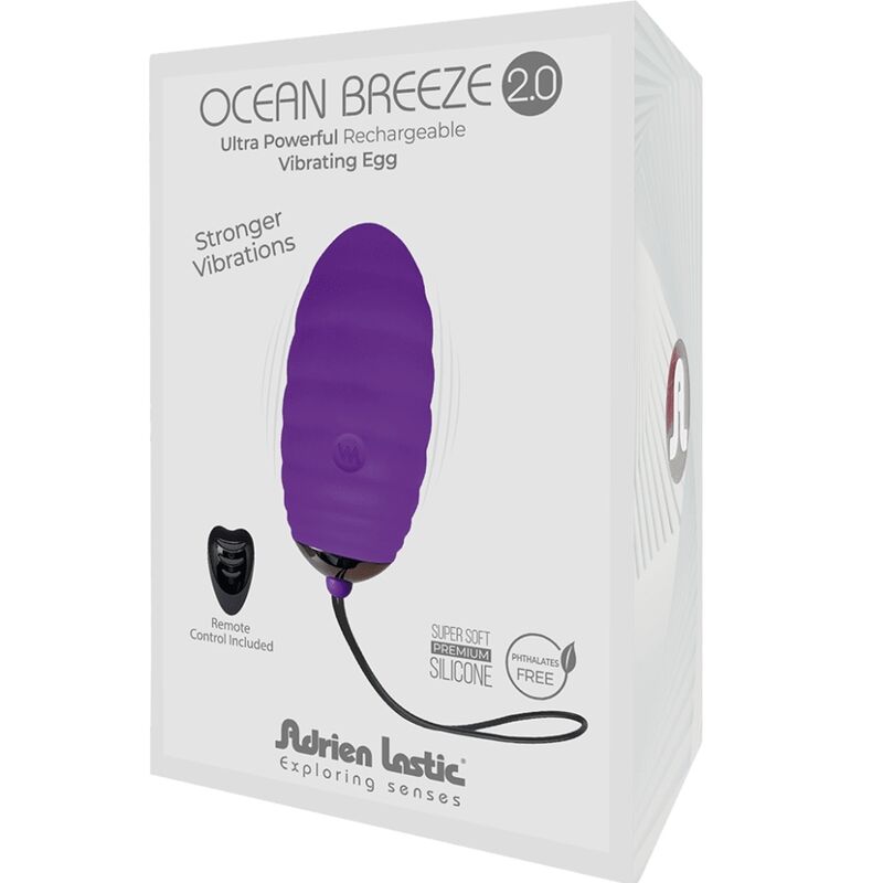 ADRIEN LASTIC - OCEAN BREEZE 2.0 UOVO VIBRANTE RICARICABILE TELECOMANDO VIOLA - ADRIEN LASTIC | Lingerie Harness Boutique