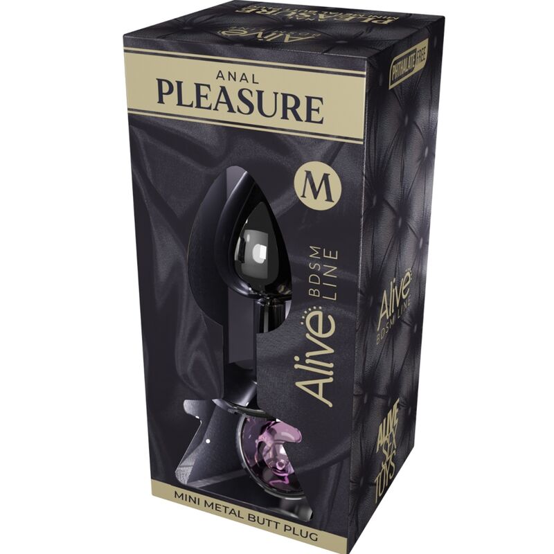 ALIVE - PIACERE ANALE MINI PLUG METAL ROSA TAGLIA M - ALIVE | Lingerie Harness Boutique