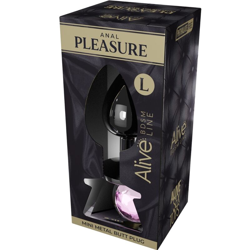 ALIVE - PIACERE ANALE MINI PLUG METAL ROSA TAGLIA L - ALIVE | Lingerie Harness Boutique