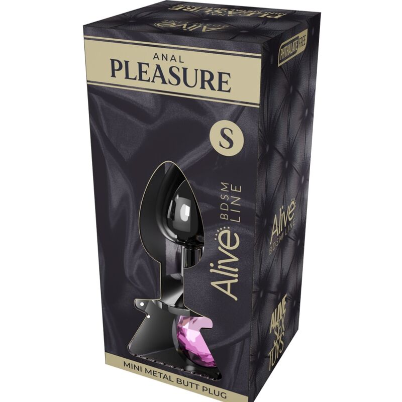 ALIVE - PIACERE ANALE MINI PLUG METAL ROSA TAGLIA S - ALIVE | Lingerie Harness Boutique