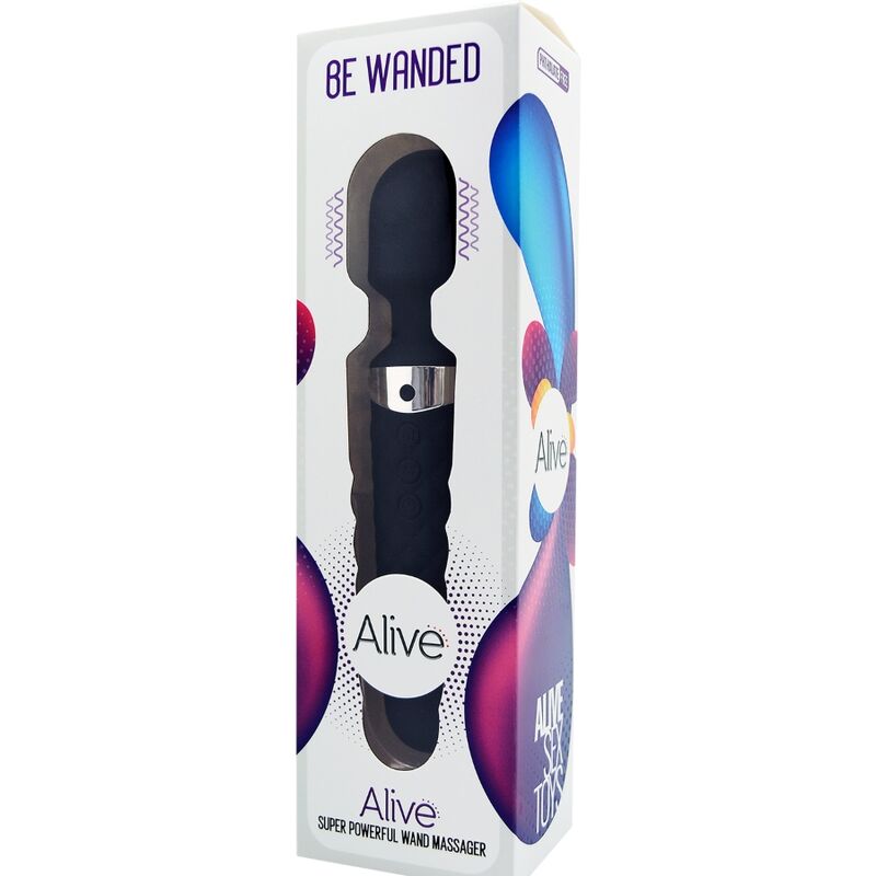 ALIVE - BE WANDED VIBRATORE MASSAGGIATORE NERO - ALIVE | Lingerie Harness Boutique