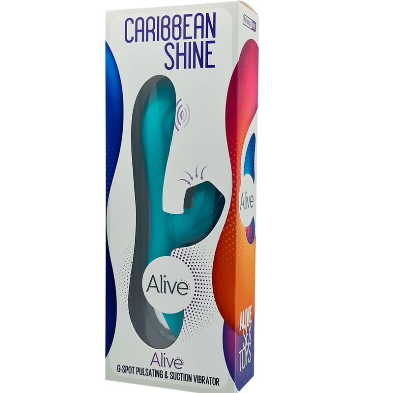 ALIVE - VIBRATORE SHINE CARIBBEAN E VENTOSA BLU - ALIVE | Lingerie Harness Boutique
