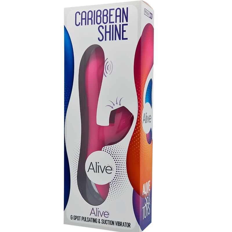 ALIVE - VIBRATORE SHINE CARIBBEAN E SUCKER FUCSIA - ALIVE | Lingerie Harness Boutique