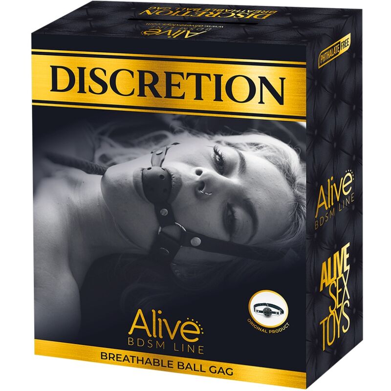 ALIVE - BAVAGLIO TRASPIRANTE DISCREZIONE NERO - ALIVE | Lingerie Harness Boutique