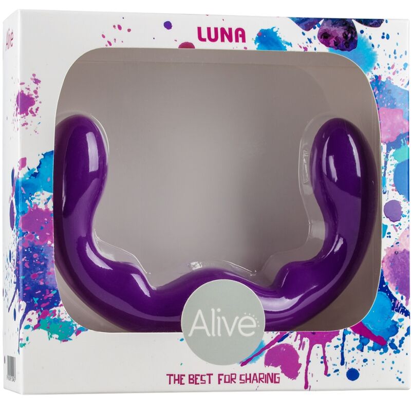 ALIVE - LUNA DILDO DOPPIA PENETRAZIONE VIOLA IN SILICONE 25 CM - ALIVE | Lingerie Harness Boutique