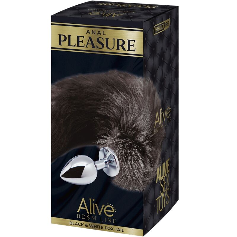 ALIVE - PLUG PIACERE ANALE IN METALLO FOX TAIL TAGLIA S - ALIVE | Lingerie Harness Boutique