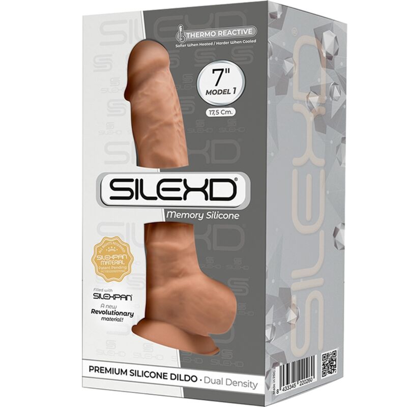 SILEXD - MODELLO 1 PENE REALISTICO PREMIUM SILEXPAN SILICONE CARAMEL 17.5 CM - SILEXD | Lingerie Harness Boutique