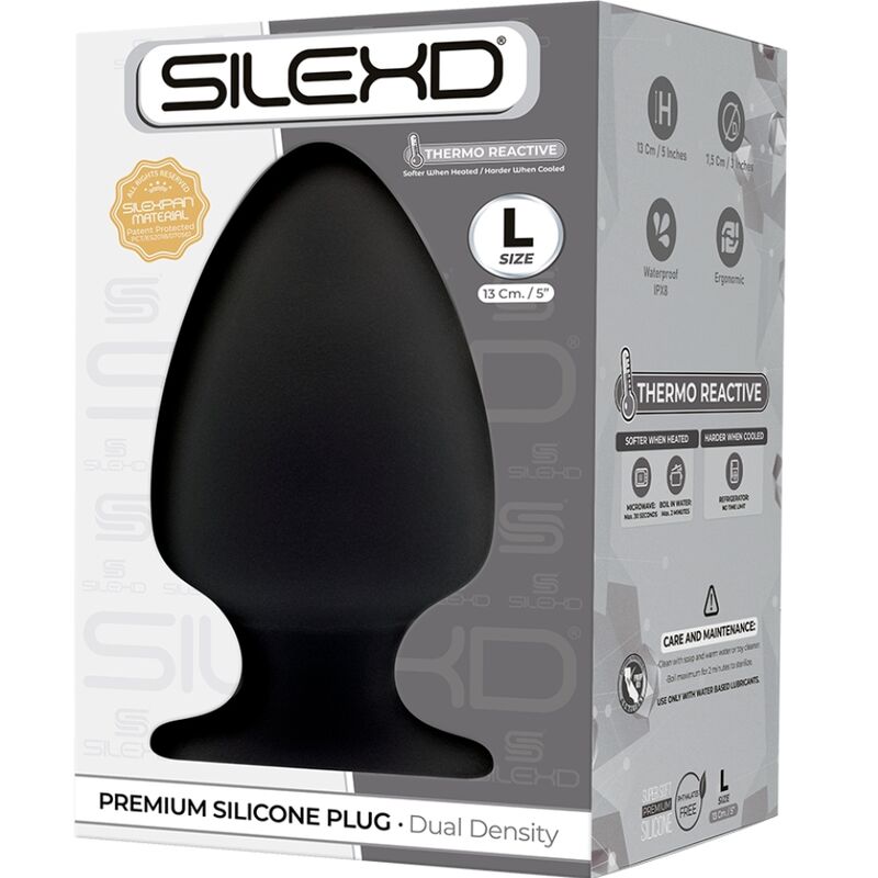 SILEXD - MODELLO 1 PLUG ANALE PREMIUM SILEXPAN SILICONE PREMIUM TERMOREATTIVO MISURA L - SILEXD | Lingerie Harness Boutique