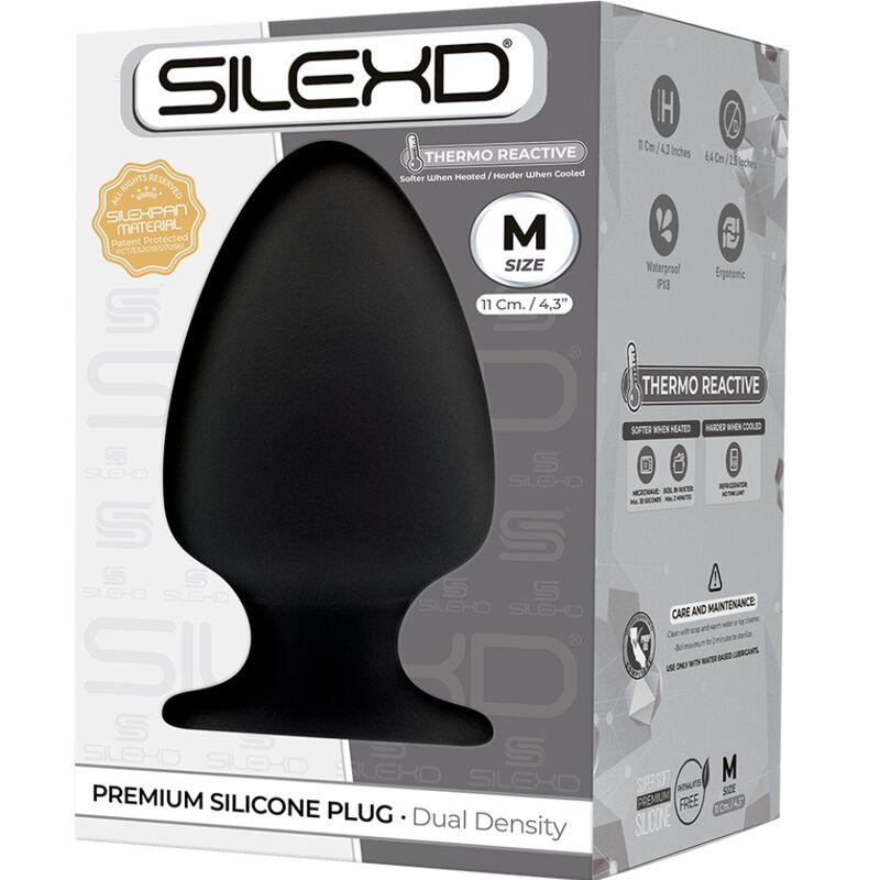 SILEXD - MODELLO 1 PLUG ANALE PREMIUM SILEXPAN SILICONE PREMIUM TERMOREATTIVO MISURA M - SILEXD | Lingerie Harness Boutique