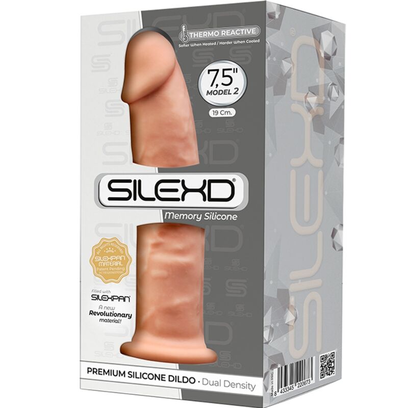 SILEXD - MODELLO 2 PENE REALISTICO PREMIUM SILEXPAN SILICONE 19 CM - SILEXD | Lingerie Harness Boutique