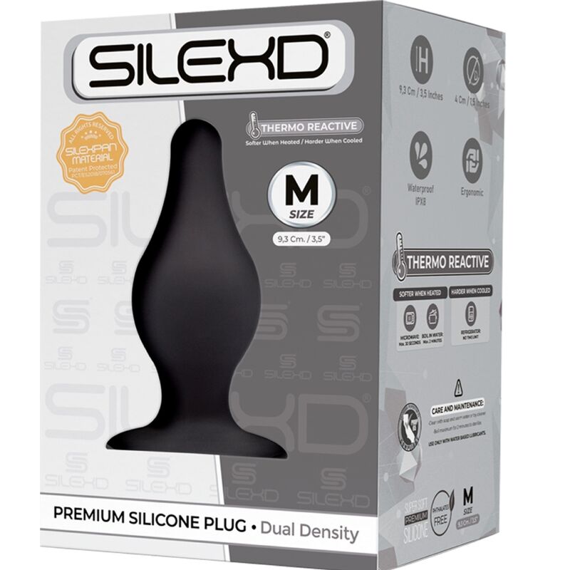 SILEXD - MODELLO 2 PLUG ANALE PREMIUM SILEXPAN SILICONE PREMIUM TERMOREATTIVO MISURA M - SILEXD | Lingerie Harness Boutique